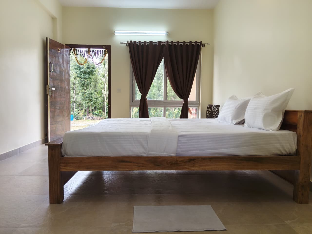 Estate View Room with plantation view from the door